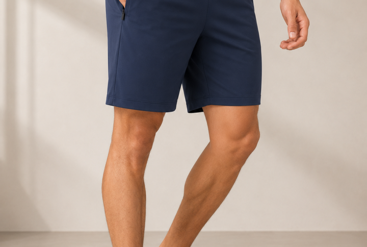 InnerRise ZenFlow Men’s Yoga Shorts – Midnight Navy Edition