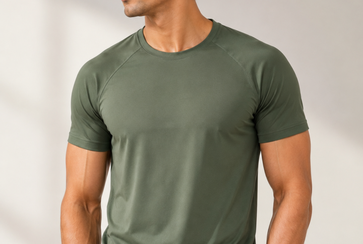InnerRise ActiveFlow Men’s Performance T-Shirt – Olive Green Edition