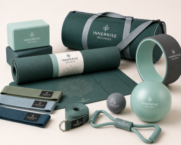 InnerRise Wellness Premium Yoga Essentials Kit – Green Edition