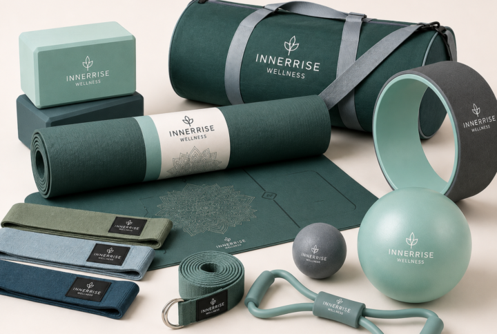 InnerRise Wellness Premium Yoga Essentials Kit – Green Edition