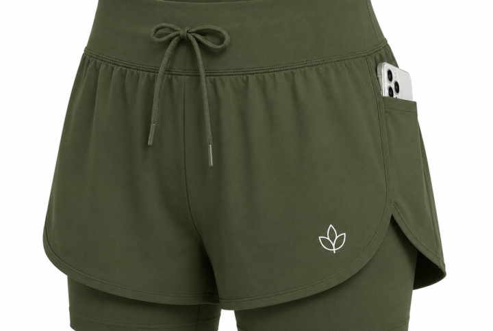 InnerRise ActiveFlow Women's Yoga Shorts – Olive Green Edition