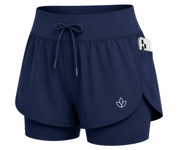 InnerRise ActiveFlow Women's Yoga Shorts – Midnight Navy Edition