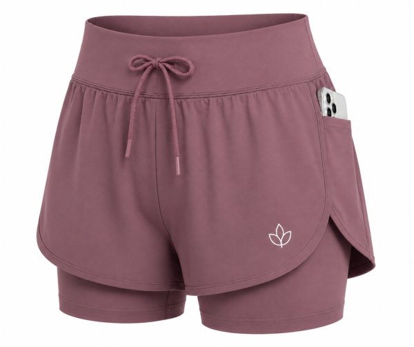 InnerRise ActiveFlow Women's Yoga Shorts – Dusty Rose Edition