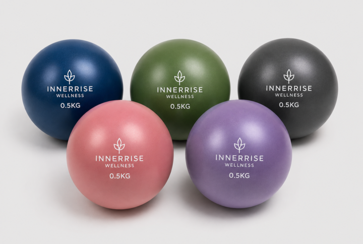 InnerRise Wellness Soft Weighted Pilates Balls – 0.5 KG Set (Pack of 5)